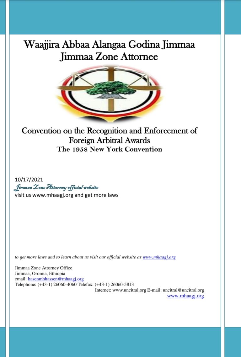 Convention on the Recognition and Enforcement of Foreign Arbitral Awards The 1958 New York Convention pdf